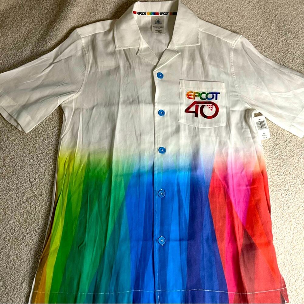 Epcot 40th Anniversary Button Down Size XS Disney Parks 2022 Limited Edition